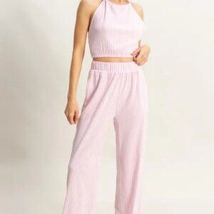✨NWT HYFVE Striped Halter Neck Top and Pants Set